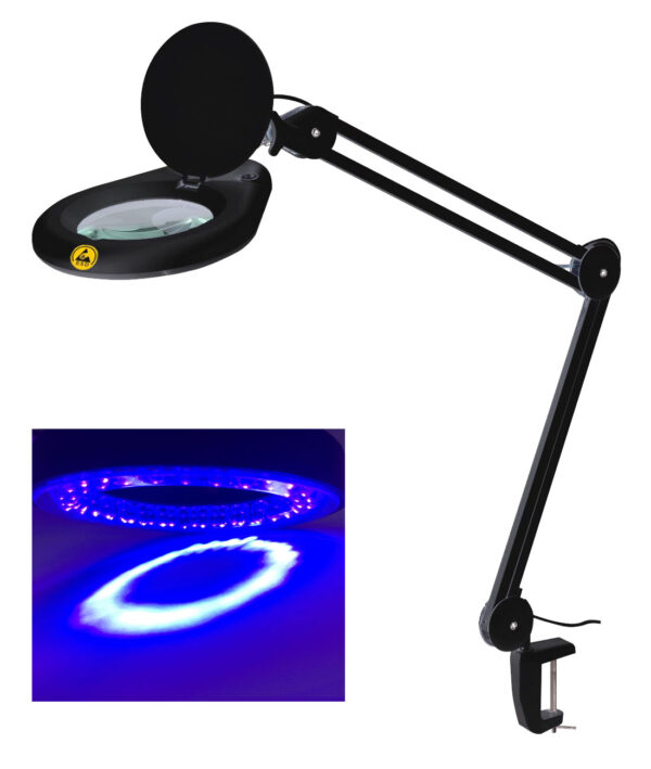 CH127UV magnifier lamp ESD safe UV light ultraviolet magnifier lamp